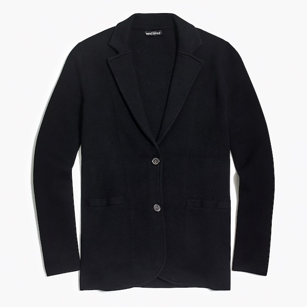 J.Crew Factory Sweater Blazer - Black